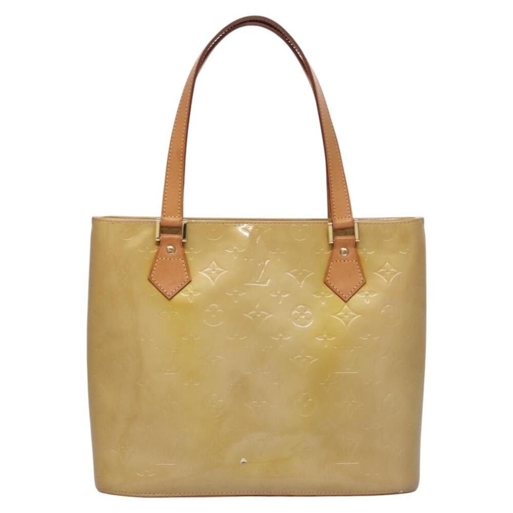 Louis Vuitton Monogram Vernis Houston Handbag Beige